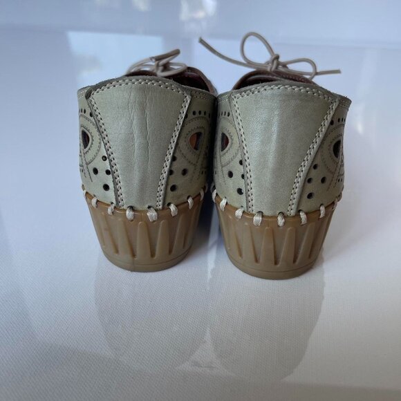 Sheridan Mia Kylie Leather Cutout Comfort Shoes Boho Artisanal Flats Size 8.5 - Picture 3 of 8